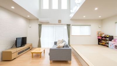 ナチュラルで統一された家族の時間が楽しめる家