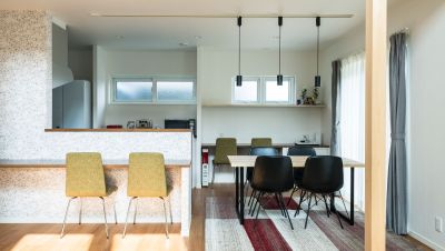 北欧モダンを連想するコーディネートが魅力の家