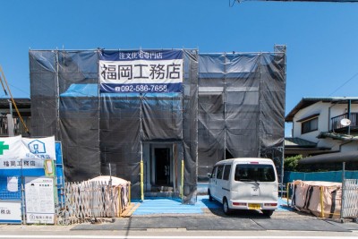 福岡県那珂川市10　注文住宅建築現場リポート④　～木工事・気密テープ～