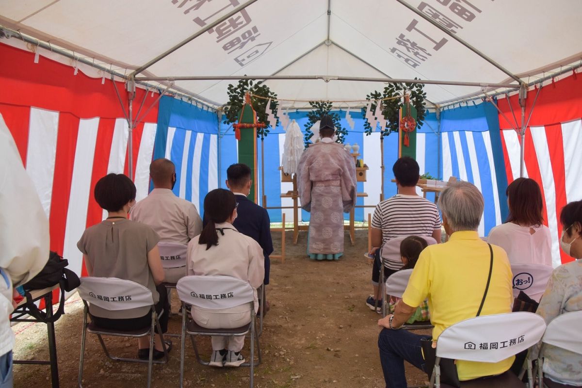 福岡県福岡市早良区11　注文住宅建築現場リポート①　～地鎮祭～