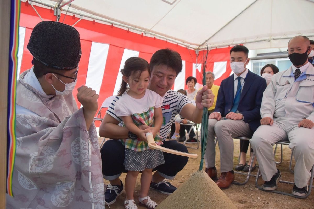 福岡県福岡市早良区11　注文住宅建築現場リポート①　～地鎮祭～