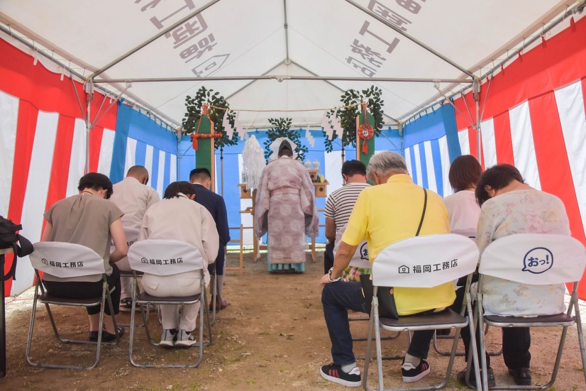 福岡県福岡市早良区11　注文住宅建築現場リポート①　～地鎮祭～