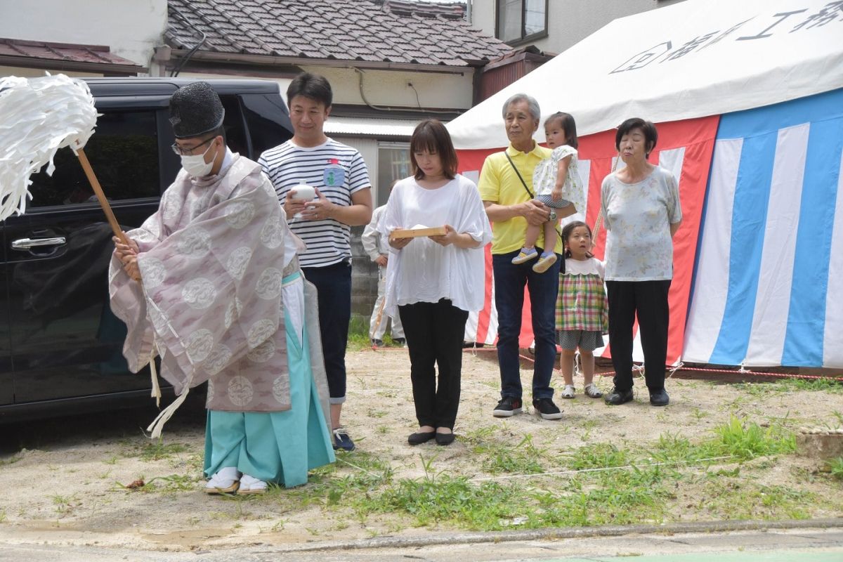 福岡県福岡市早良区11　注文住宅建築現場リポート①　～地鎮祭～