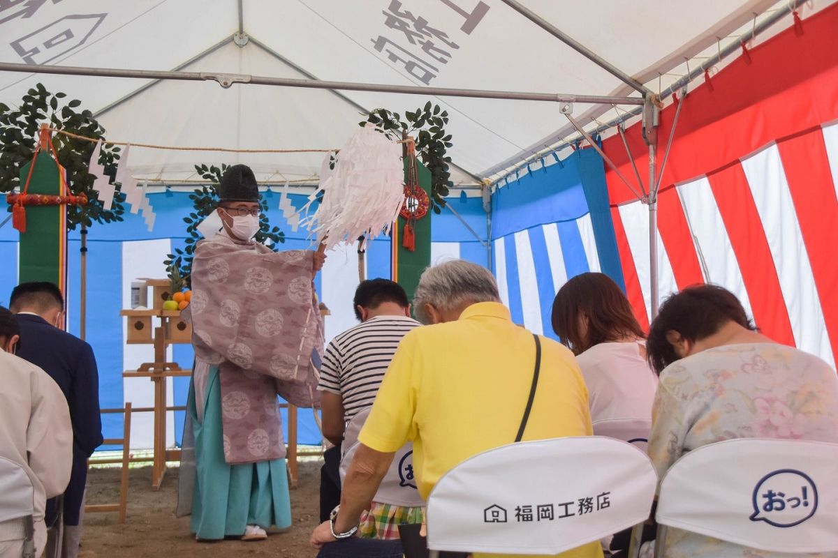 福岡県福岡市早良区11　注文住宅建築現場リポート①　～地鎮祭～