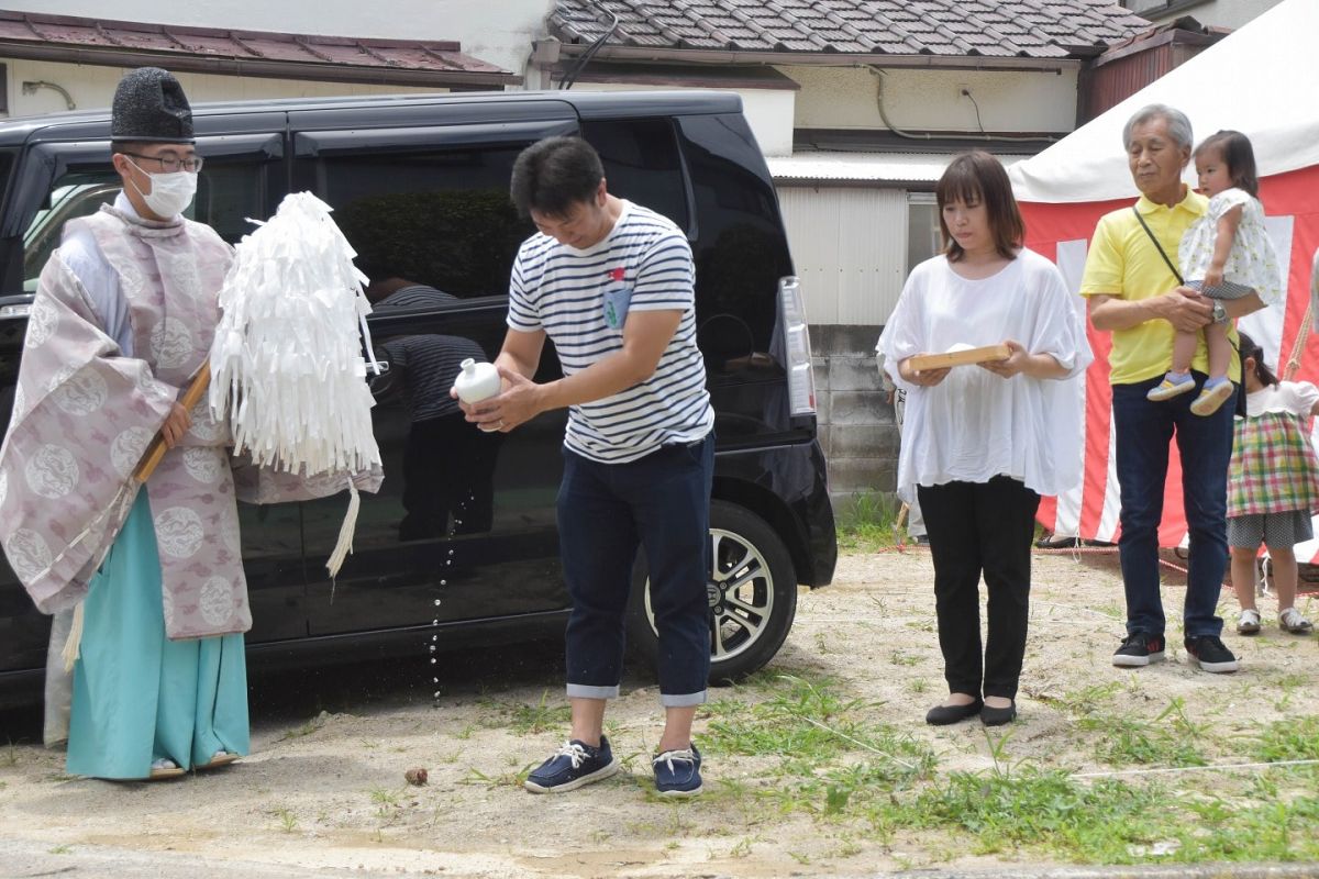 福岡県福岡市早良区11　注文住宅建築現場リポート①　～地鎮祭～