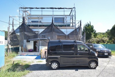 福岡県筑紫野市11　注文住宅建築現場リポート⑦　～木工事・石膏ボード張り〜