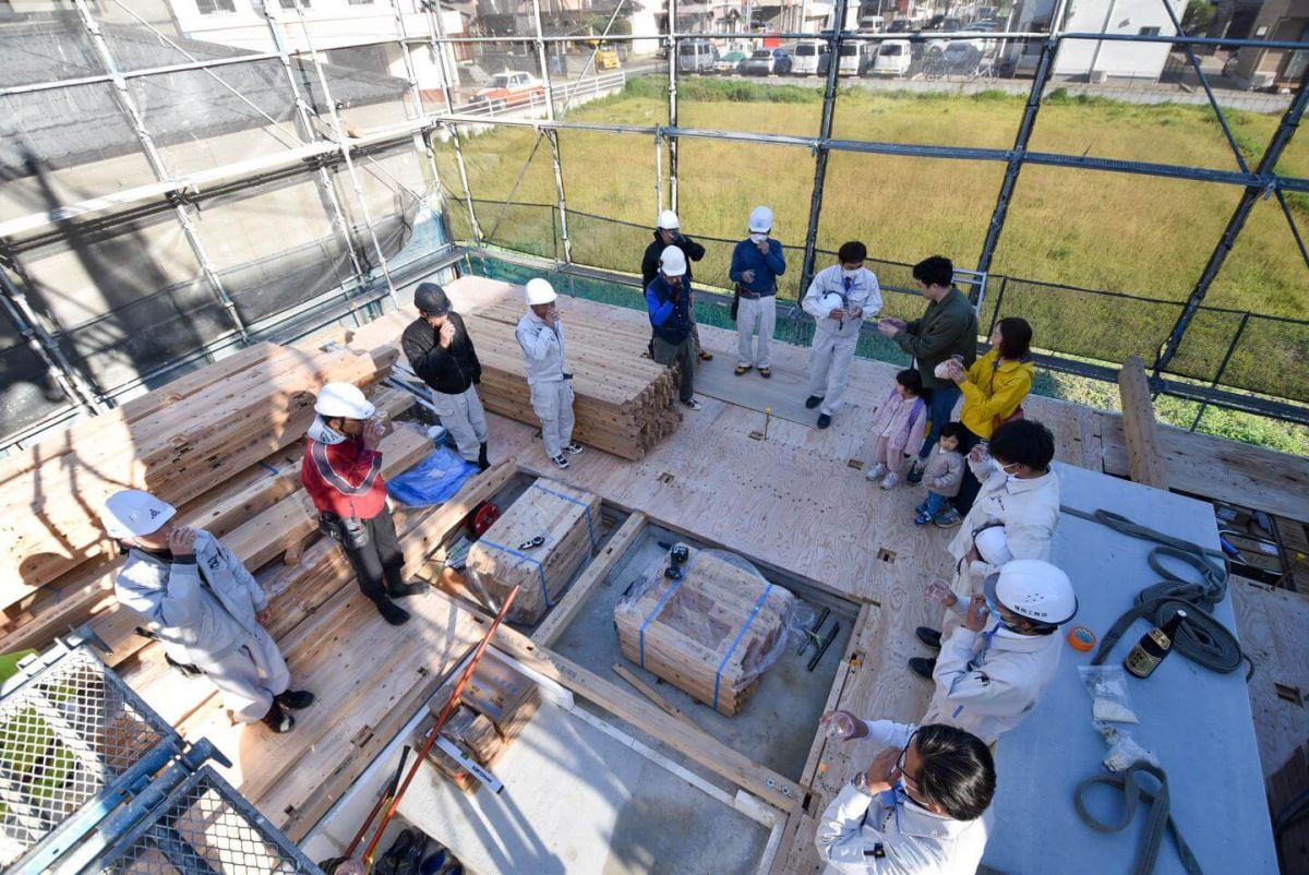 「福岡市早良区10」注文住宅現場リポート②【上棟式】