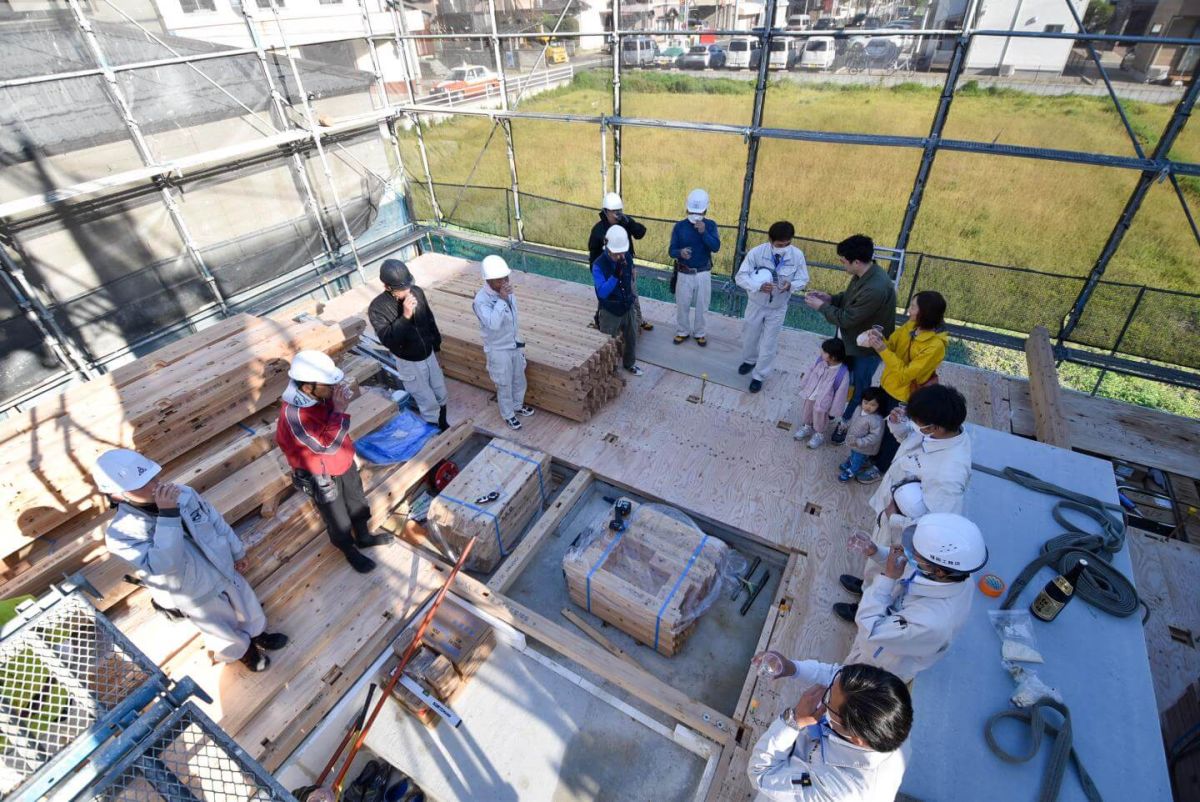 福岡県福岡市早良区10　注文住宅建築現場リポート②　～上棟式・前編～