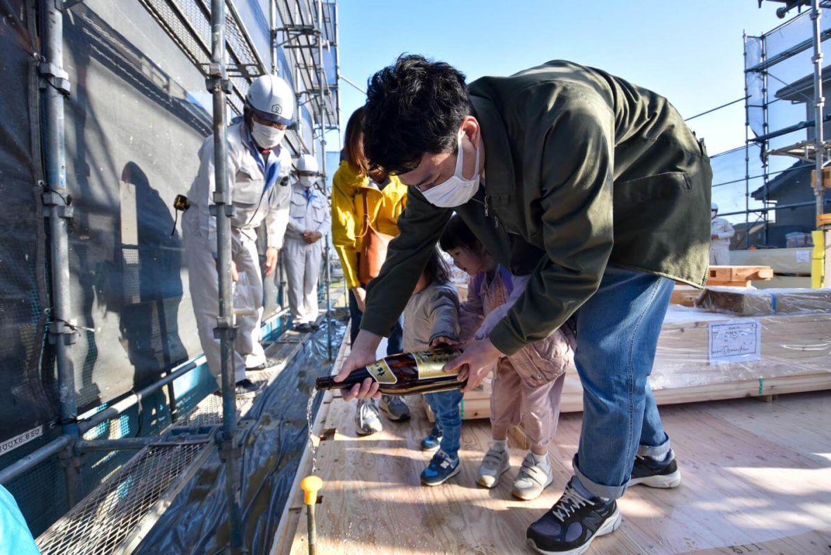 福岡県福岡市早良区10　注文住宅建築現場リポート②　～上棟式・前編～