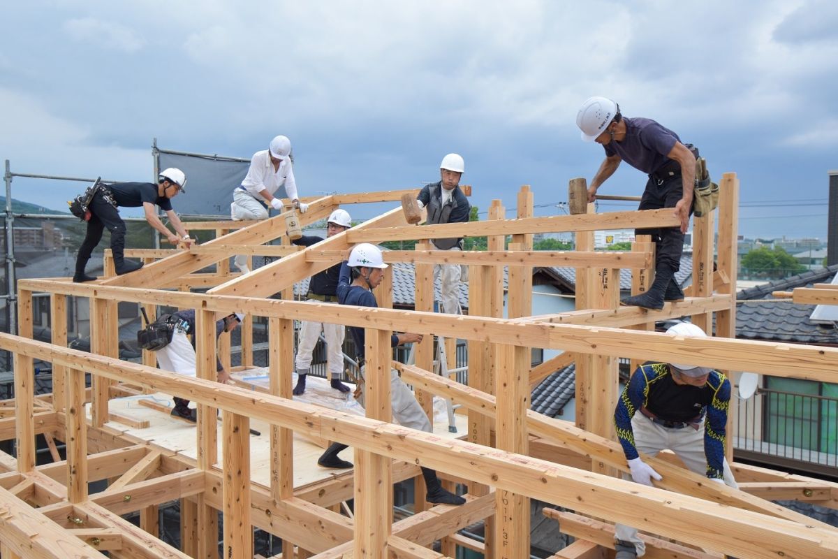 福岡県那珂川市10　注文住宅建築現場リポート③　～上棟式～