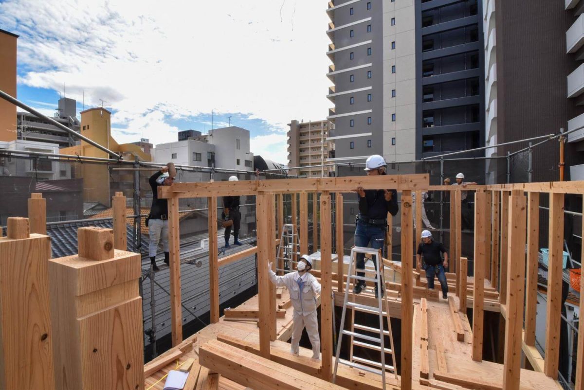 「福岡市中央区04」注文住宅現場リポート④【上棟式】