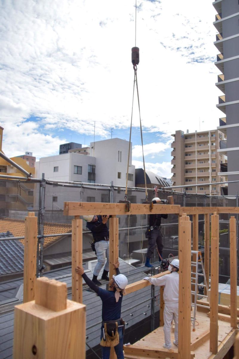 福岡県福岡市中央区04　注文住宅建築現場リポート④　～上棟式・後編〜