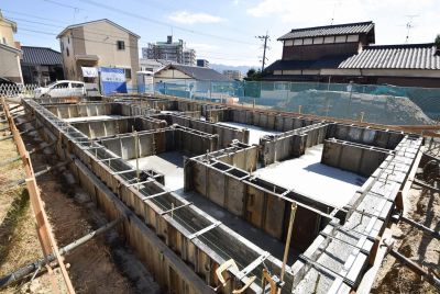 「福津市11」注文住宅現場リポート②【基礎工事】【型枠取り付け】