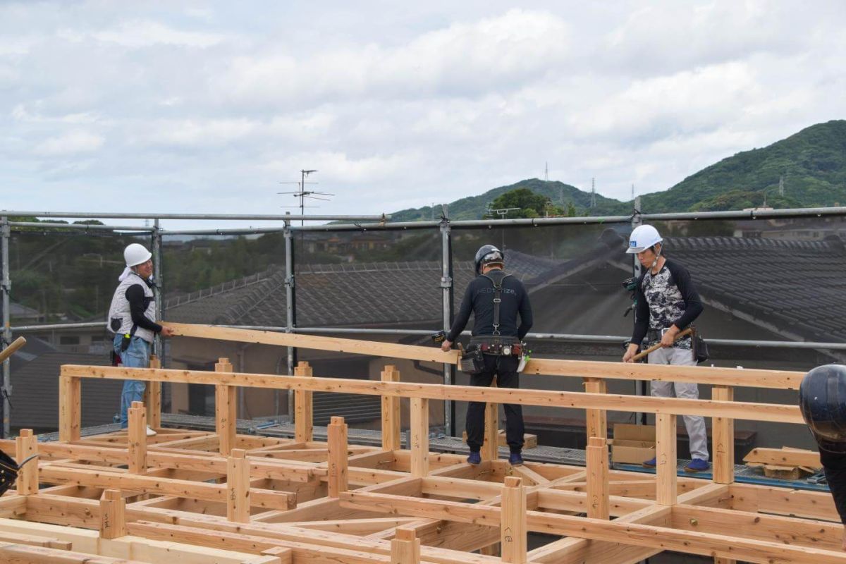 北九州市若松区二島01　注文住宅建築現場リポート③　～上棟式～