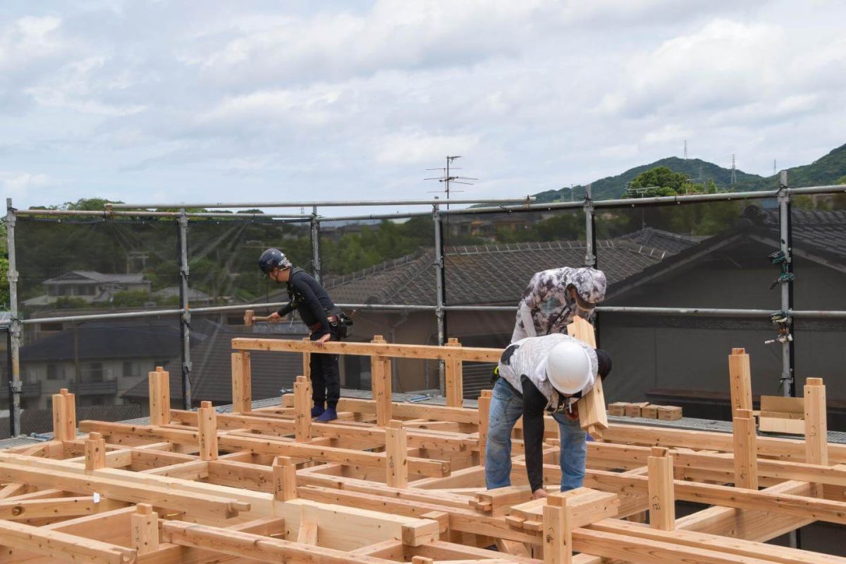 「北九州市若松区二島01」注文住宅現場リポート③【上棟式】