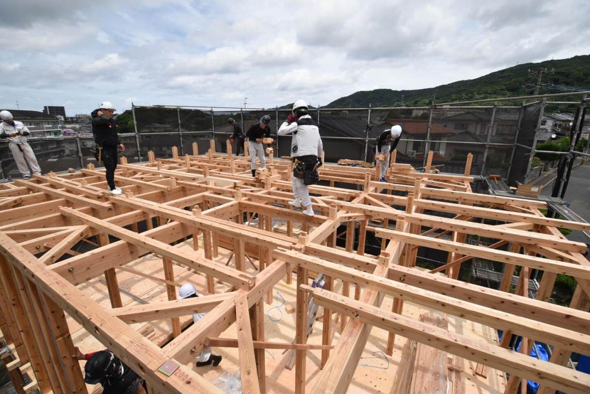 「北九州市若松区二島01」注文住宅現場リポート③【上棟式】