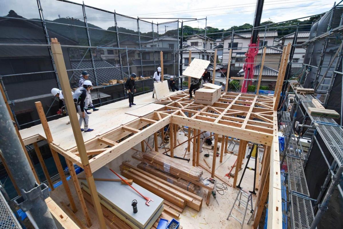 北九州市若松区二島01　注文住宅建築現場リポート③　～上棟式～