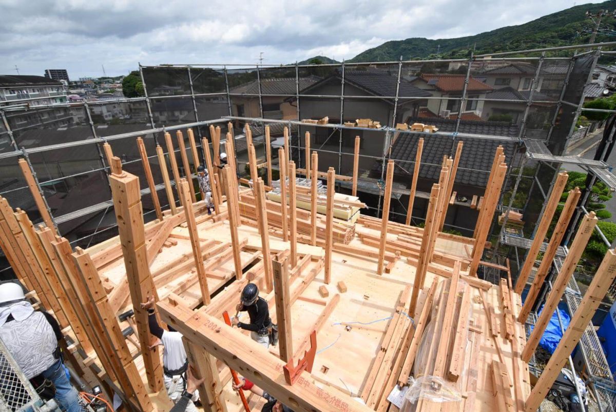 「北九州市若松区二島01」注文住宅現場リポート③【上棟式】