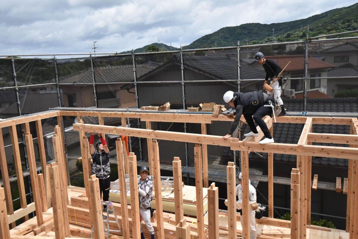 「北九州市若松区二島01」注文住宅現場リポート③【上棟式】