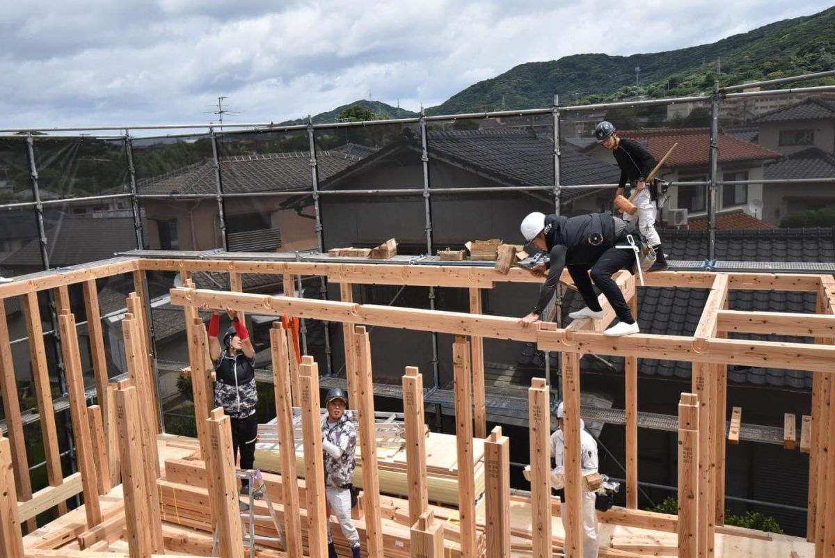 北九州市若松区二島01　注文住宅建築現場リポート③　～上棟式～