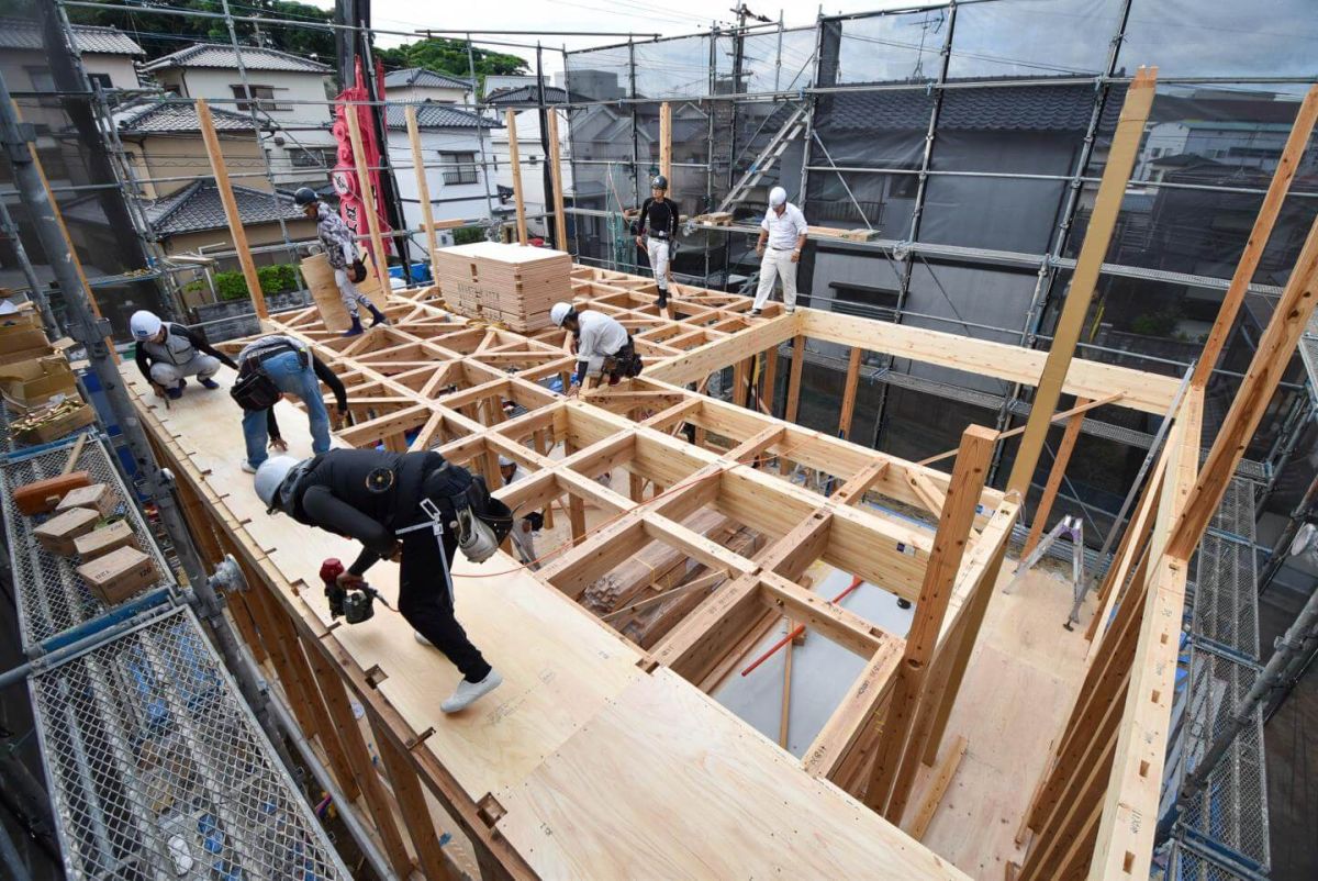 「北九州市若松区二島01」注文住宅現場リポート③【上棟式】