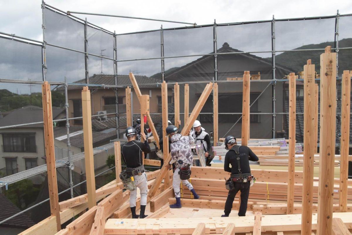 「北九州市若松区二島01」注文住宅現場リポート③【上棟式】