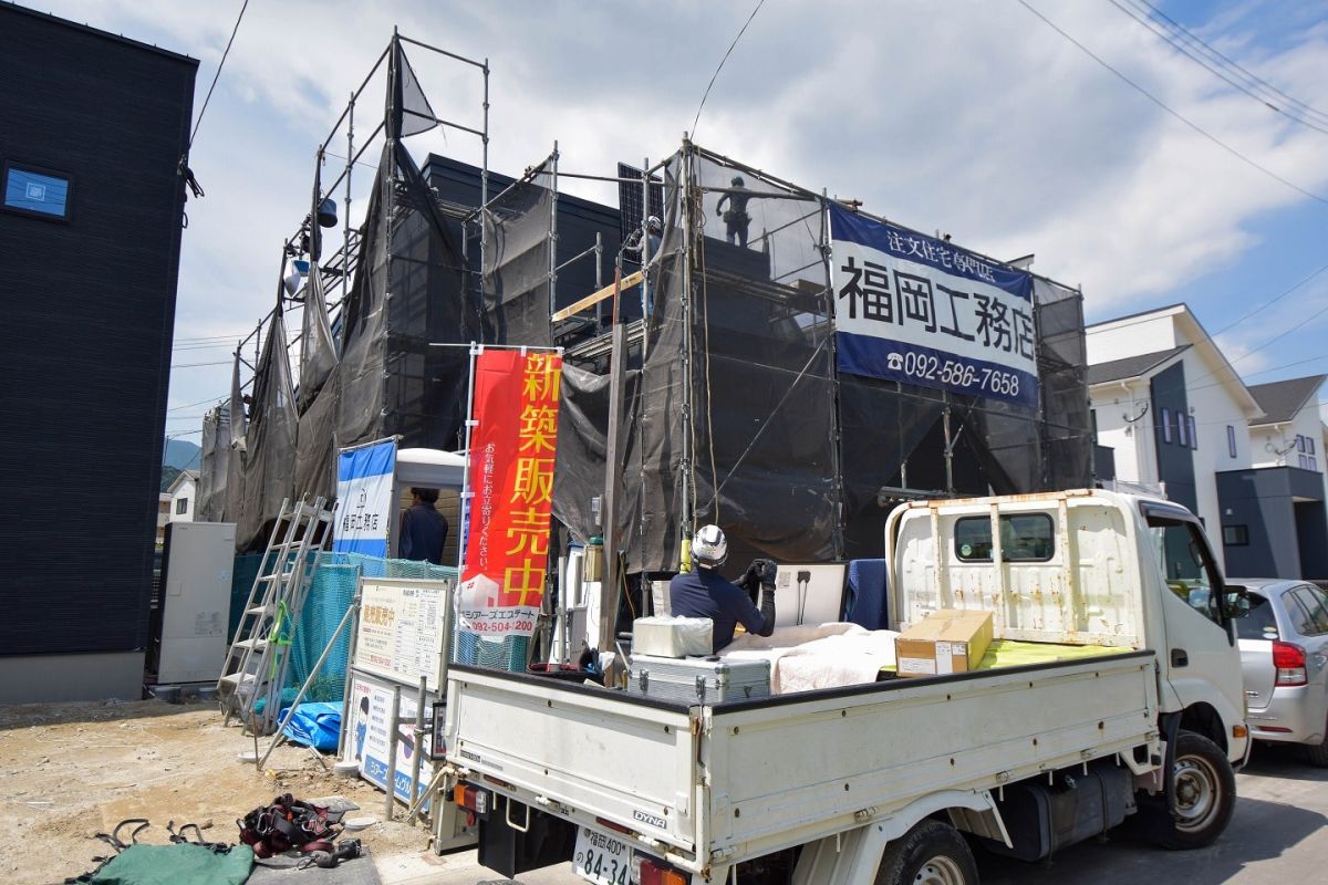 「福岡市早良区09」注文住宅現場リポート⑥【木工事】【階段】