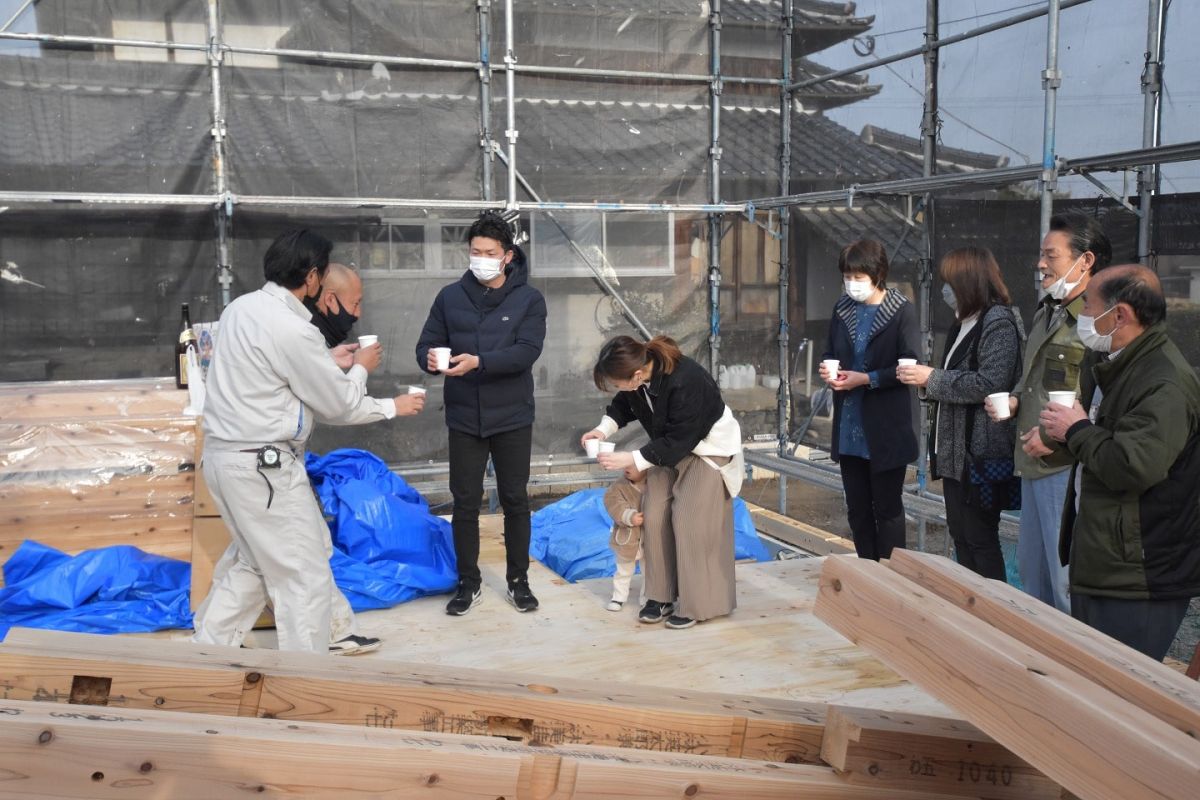 「三井郡大刀洗町03」注文住宅現場リポート①【上棟式】