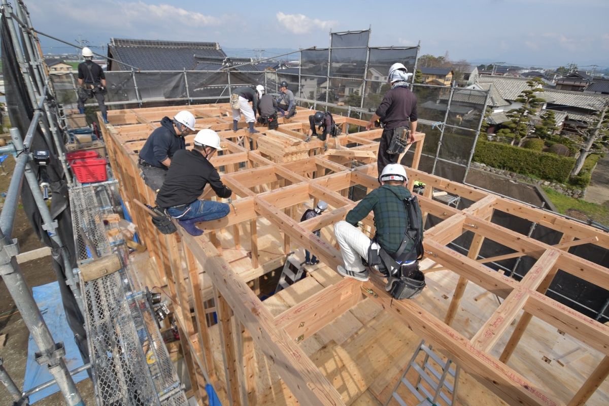 「三井郡大刀洗町03」注文住宅現場リポート①【上棟式】