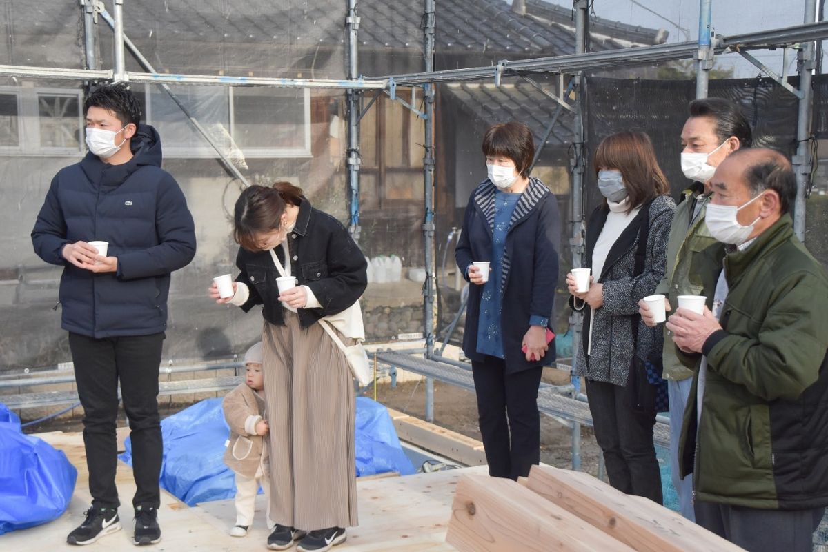 「三井郡大刀洗町03」注文住宅現場リポート①【上棟式】