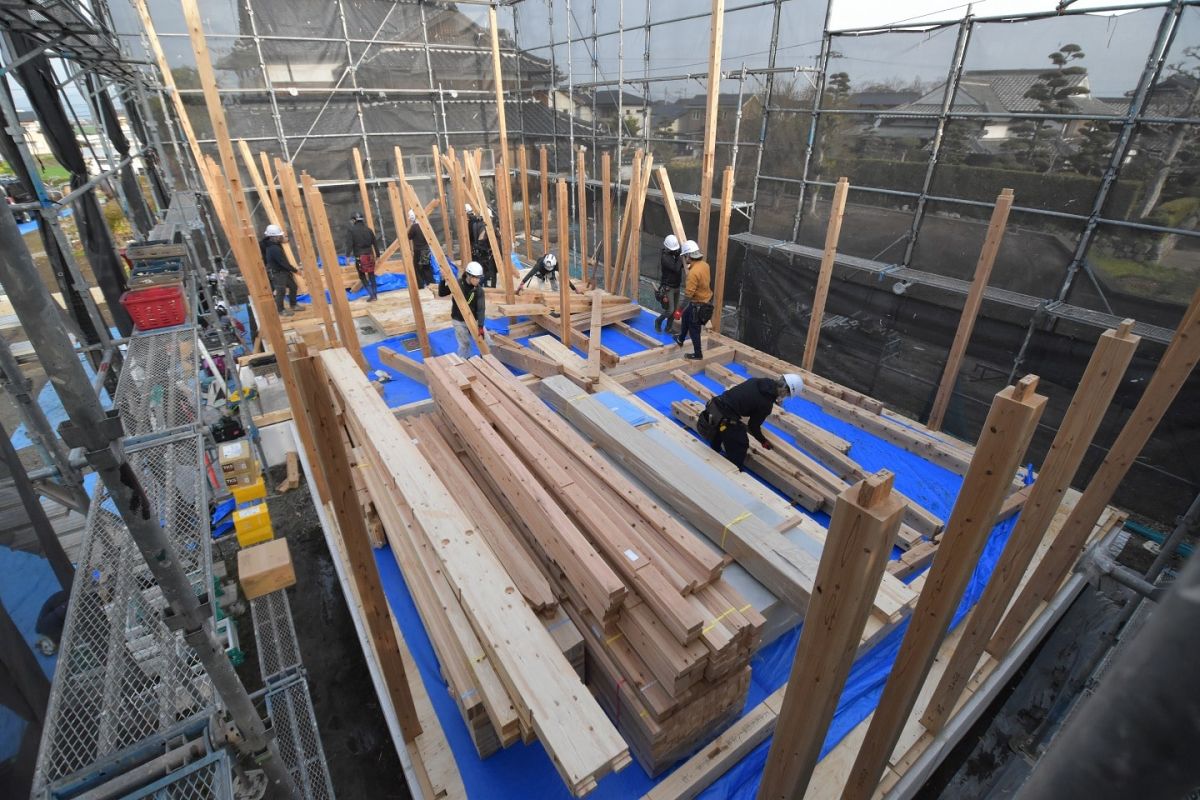 「三井郡大刀洗町03」注文住宅現場リポート①【上棟式】
