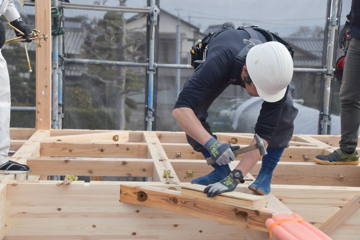 福岡県三井郡大刀洗町03　注文住宅建築現場リポート①　～上棟式・前編～