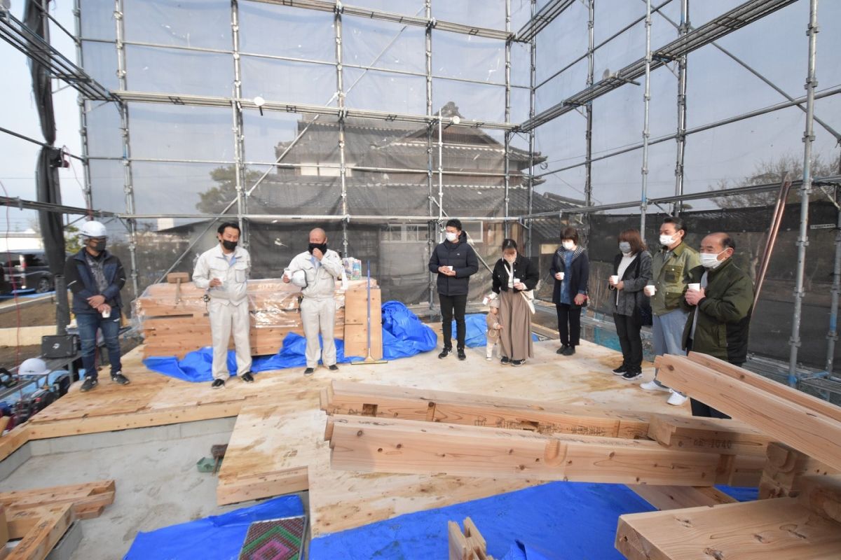 「三井郡大刀洗町03」注文住宅現場リポート①【上棟式】