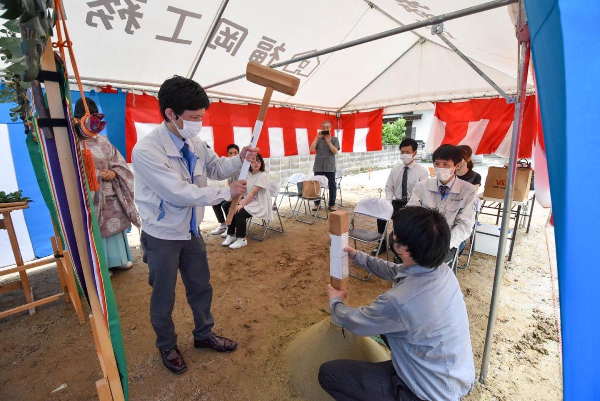 福岡県北九州市八幡西区02　注文住宅建築現場リポート①　～地鎮祭～