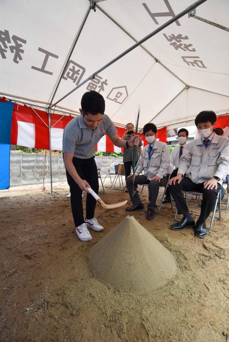 「北九州市八幡西区02」注文住宅現場リポート①【地鎮祭】