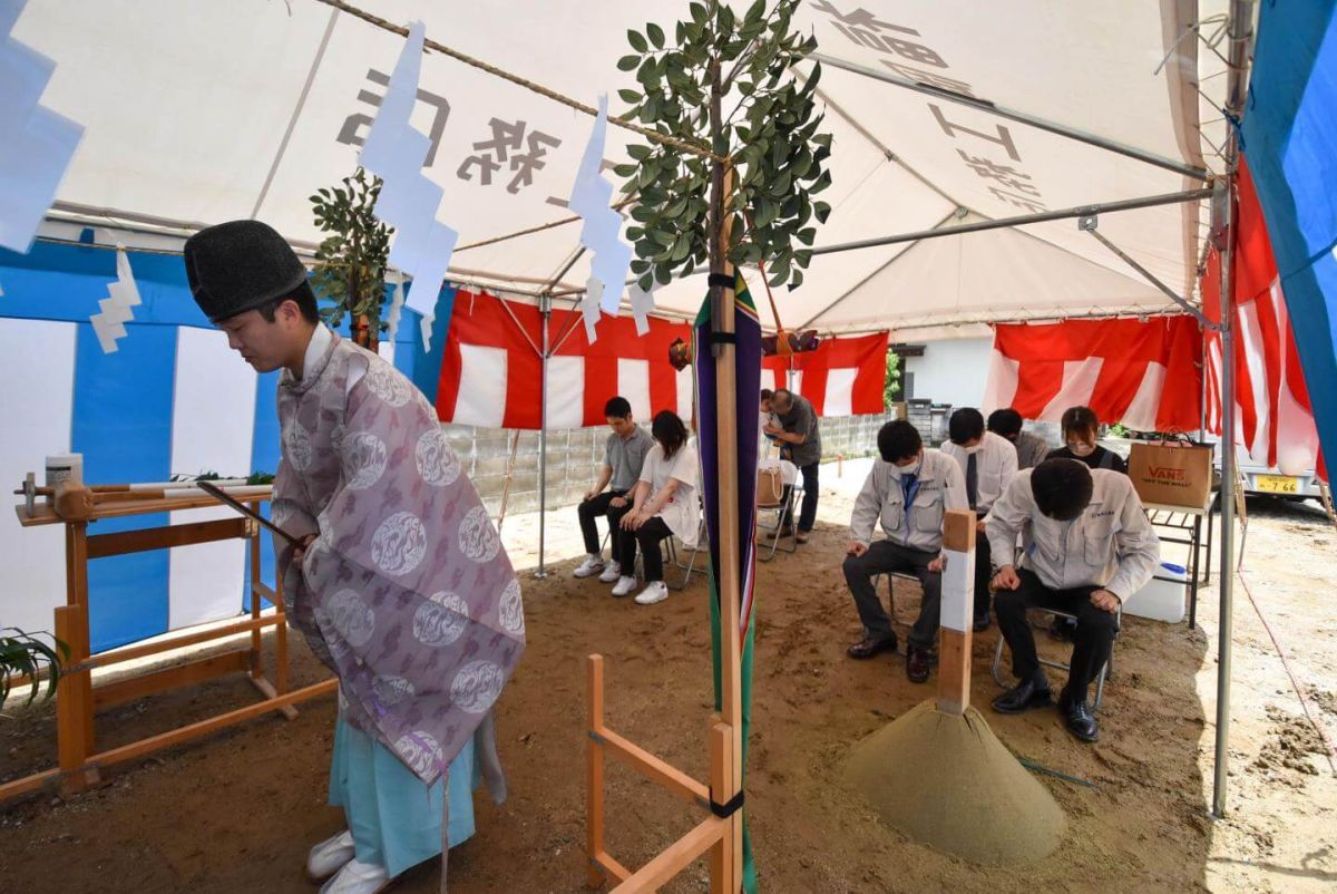 福岡県北九州市八幡西区02　注文住宅建築現場リポート①　～地鎮祭～