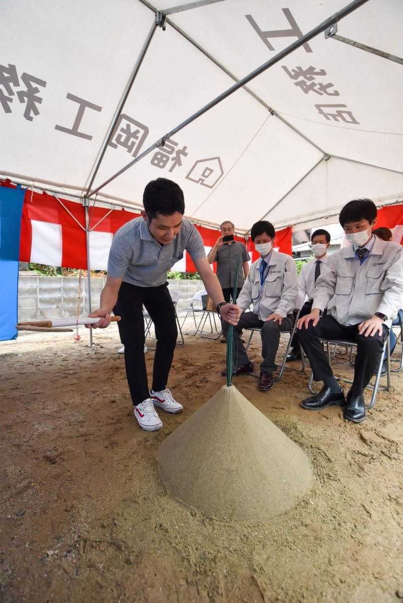 「北九州市八幡西区02」注文住宅現場リポート①【地鎮祭】