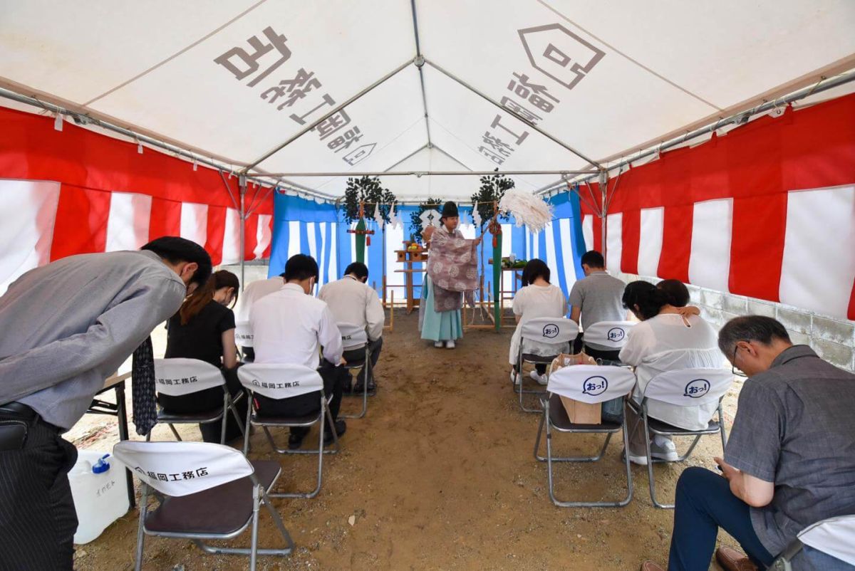 福岡県北九州市八幡西区02　注文住宅建築現場リポート①　～地鎮祭～