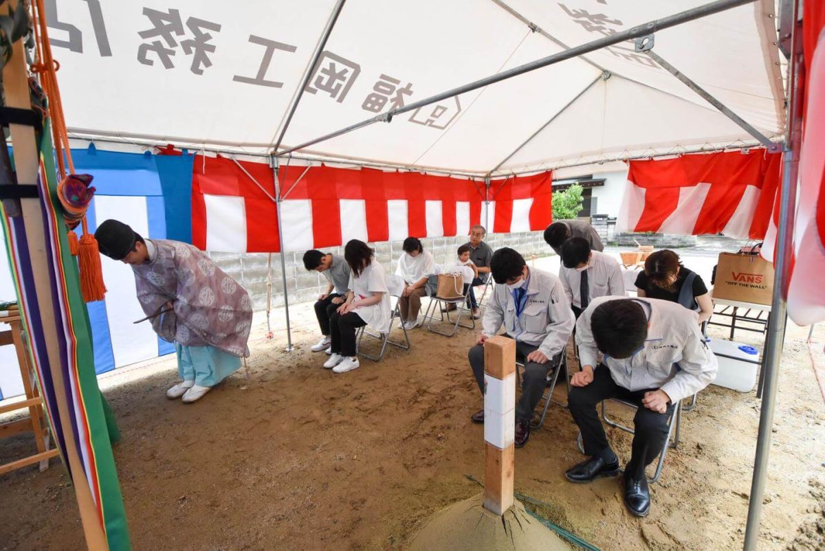 福岡県北九州市八幡西区02　注文住宅建築現場リポート①　～地鎮祭～