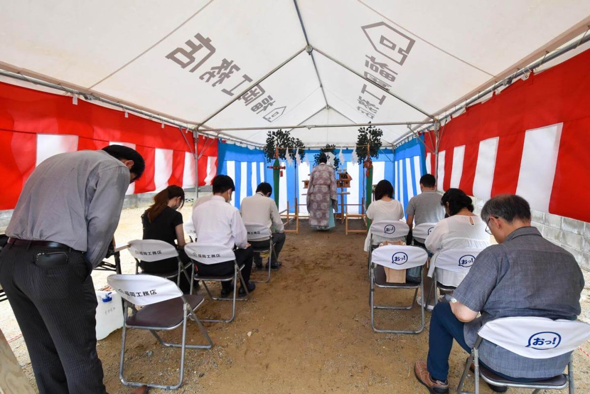 福岡県北九州市八幡西区02　注文住宅建築現場リポート①　～地鎮祭～