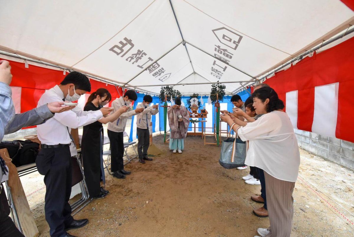 福岡県北九州市八幡西区02　注文住宅建築現場リポート①　～地鎮祭～