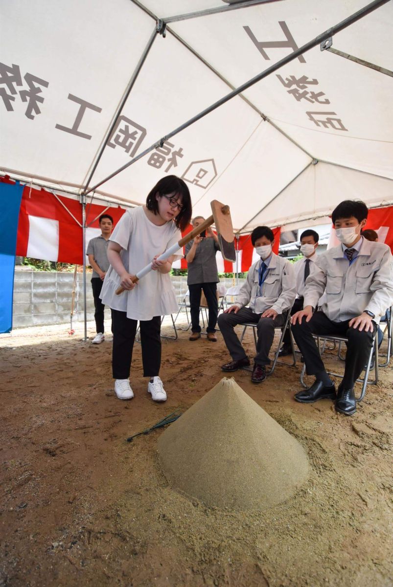 福岡県北九州市八幡西区02　注文住宅建築現場リポート①　～地鎮祭～