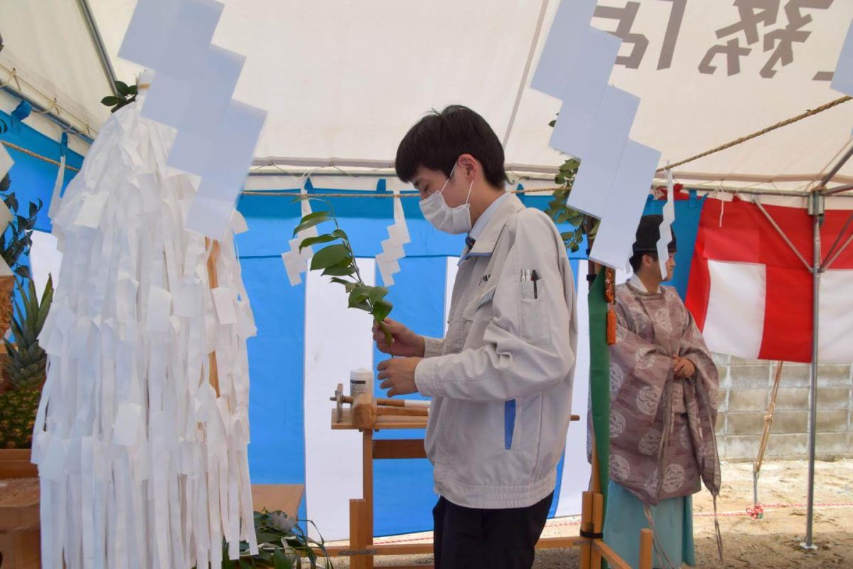 福岡県北九州市八幡西区02　注文住宅建築現場リポート①　～地鎮祭～