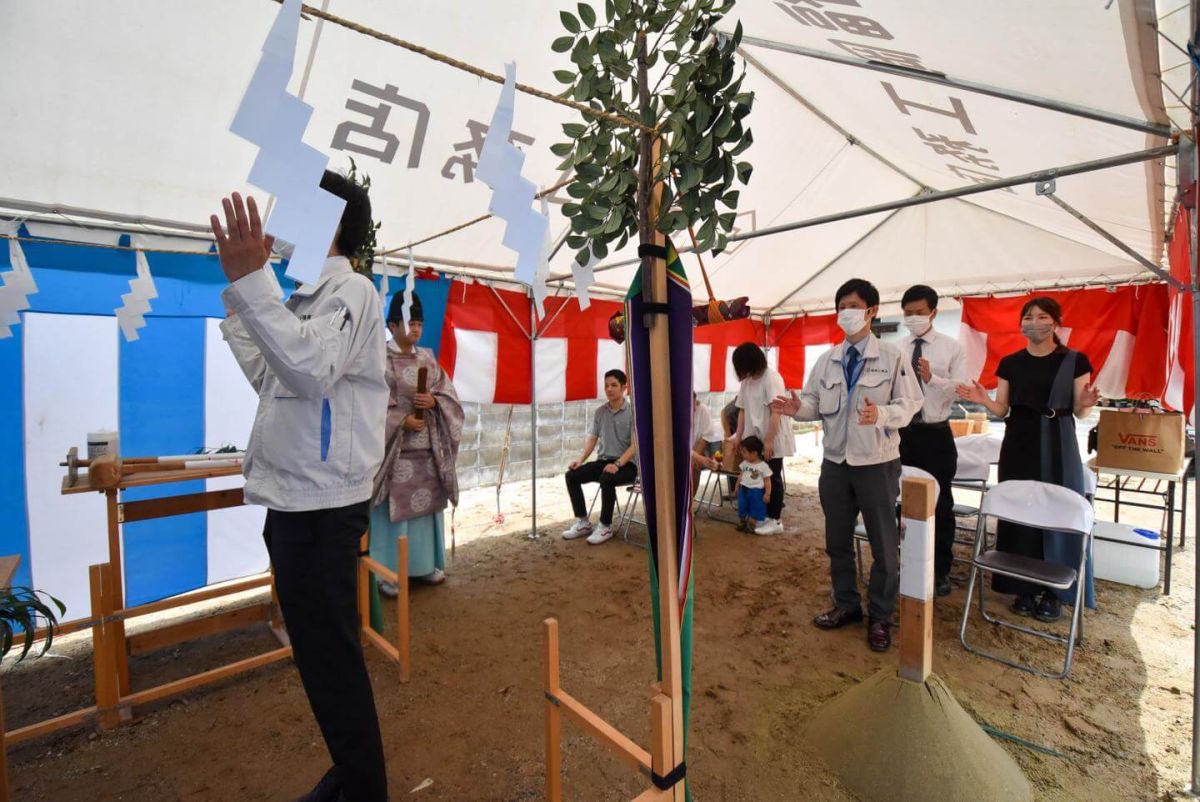 福岡県北九州市八幡西区02　注文住宅建築現場リポート①　～地鎮祭～