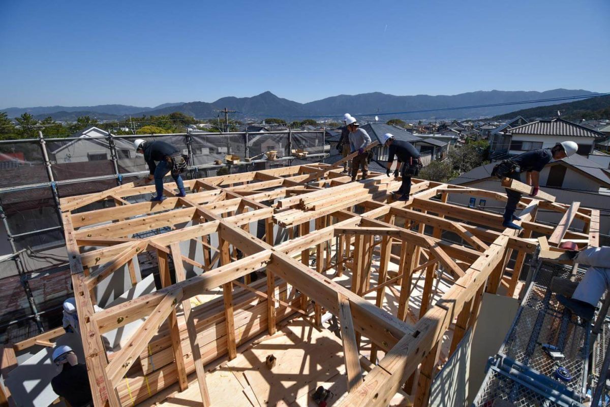 福岡県糟屋郡志免町07　注文住宅建築現場リポート③　～上棟式・前編～