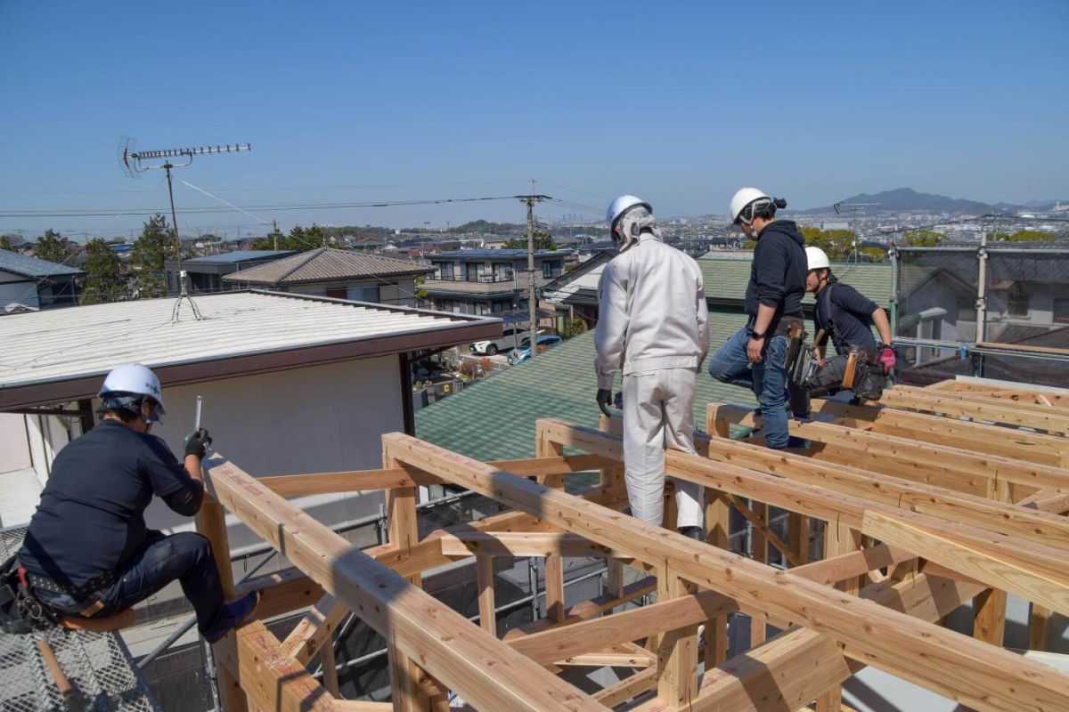 福岡県糟屋郡志免町07　注文住宅建築現場リポート③　～上棟式・前編～