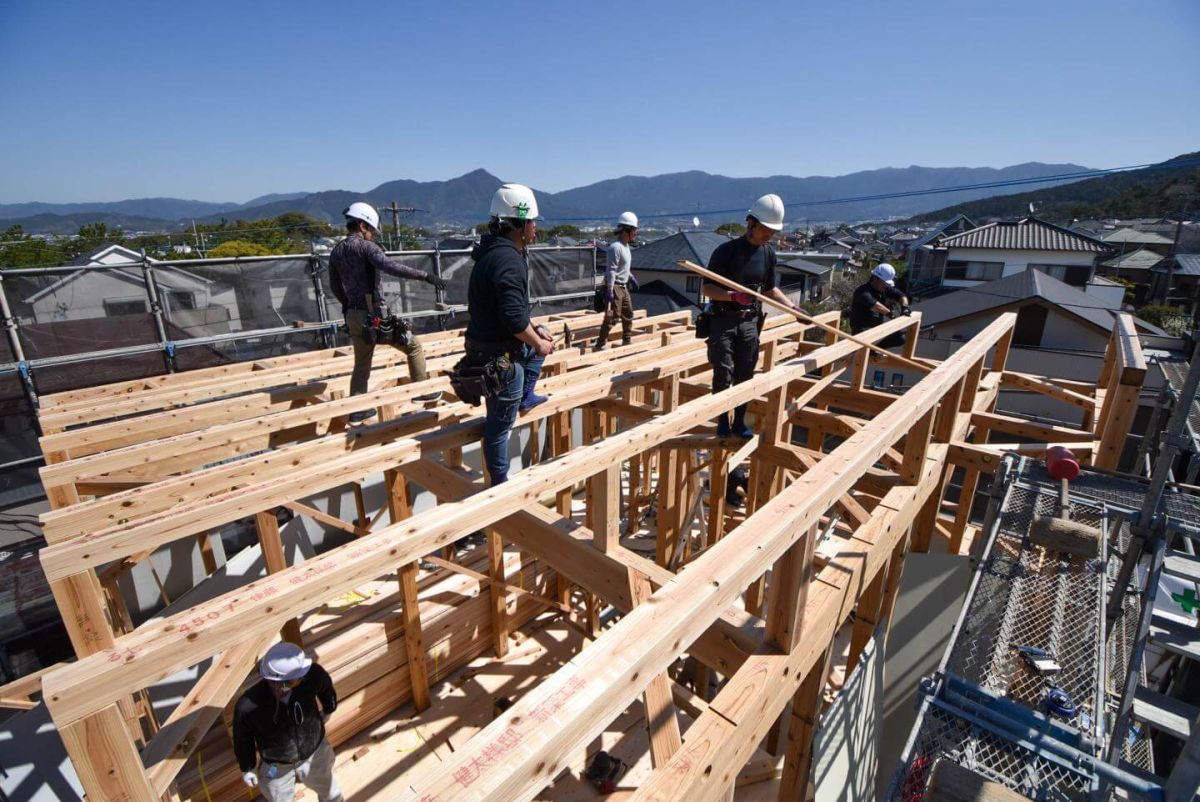 福岡県糟屋郡志免町07　注文住宅建築現場リポート③　～上棟式・前編～