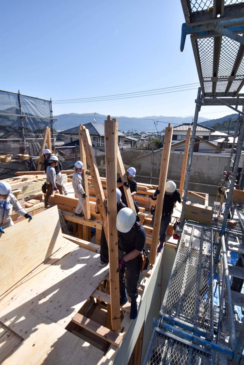 福岡県糟屋郡志免町07　注文住宅建築現場リポート③　～上棟式・前編～