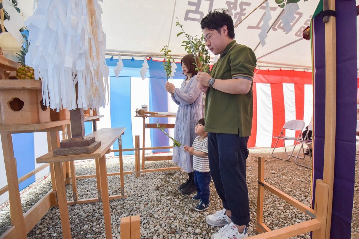 福岡県筑紫野市12　注文住宅建築現場リポート①　～地鎮祭〜