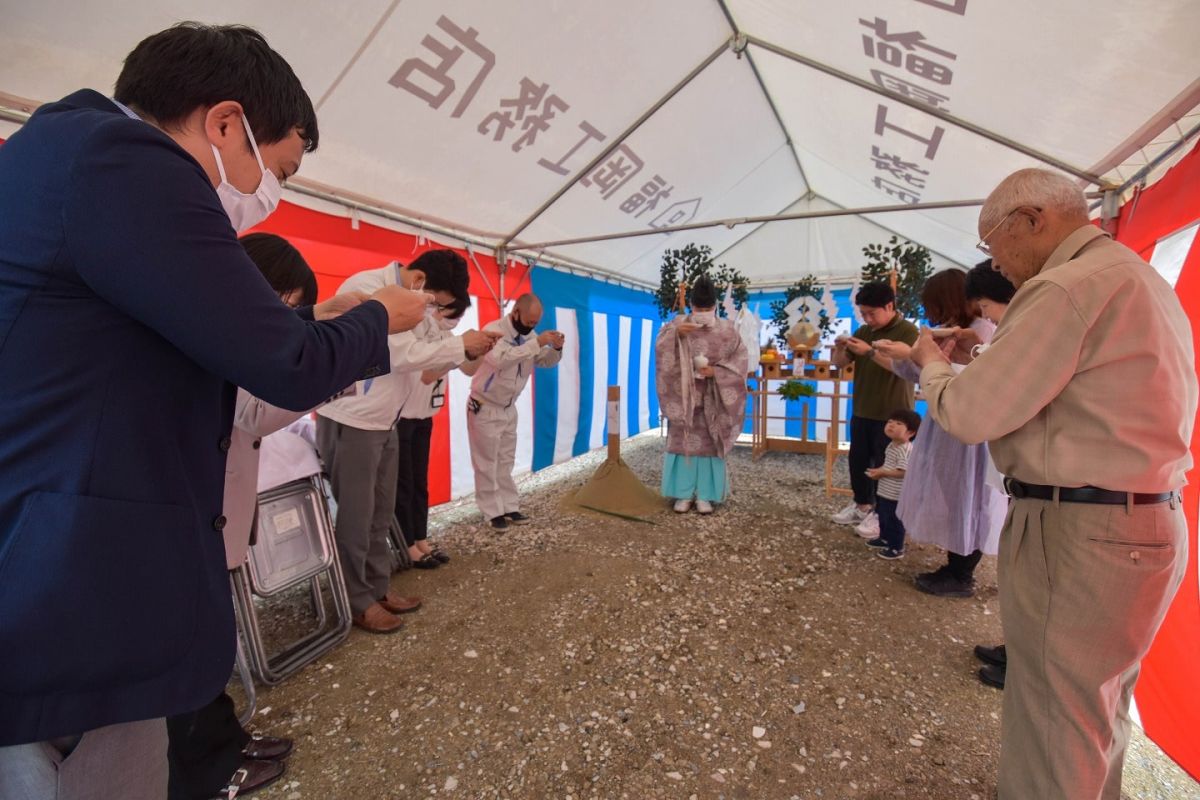 福岡県筑紫野市12　注文住宅建築現場リポート①　～地鎮祭〜